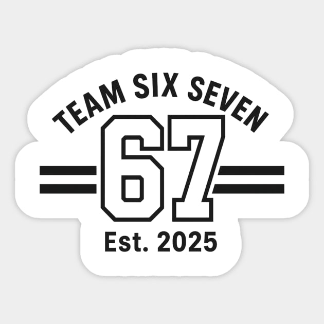 Number 67 Six Seven Baseball Jersey Style Team 67 Meme Sports Sticker by ArtistTee ⭐⭐⭐⭐⭐